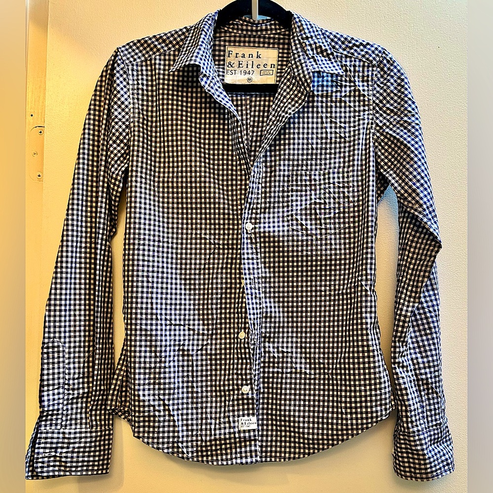 Frank & Eileen Blue & White Checkered Shirt